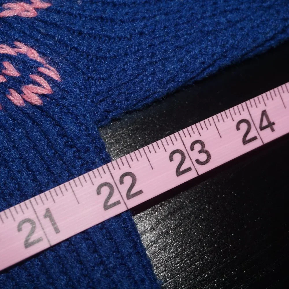 Vintage 70s Fair Isle Floral Knit Sweater - Picture 5 of 6
